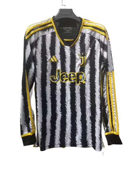 Juventus Soccer Jersey Home Long Sleeve Replica 2023/24