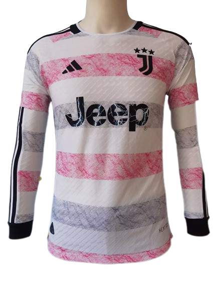 Juventus Soccer Jersey Away Long Sleeve Player Version 2023/24