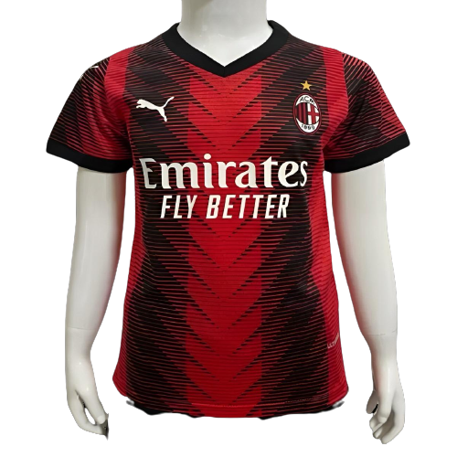 Kids AC Milan Soccer Jersey Home Player Version 2023/24
