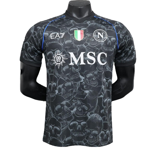 Napoli Soccer Jersey Halloween Black Player Version 2023/24
