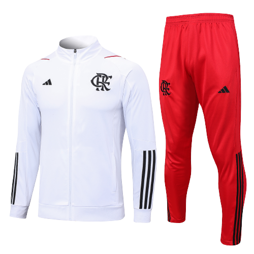 Flamengo Soccer Jacket Tracksuit White 2023/24