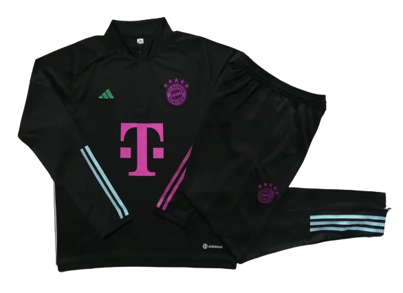 Bayern Munich Soccer Sweater Tracksuit Black 2023/24