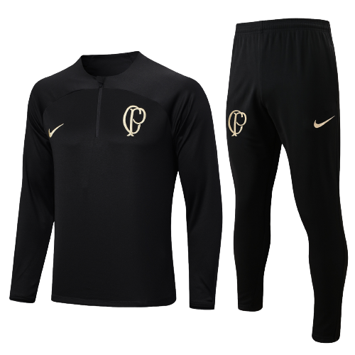Corinthians Soccer Sweater Tracksuit Black 2023/24