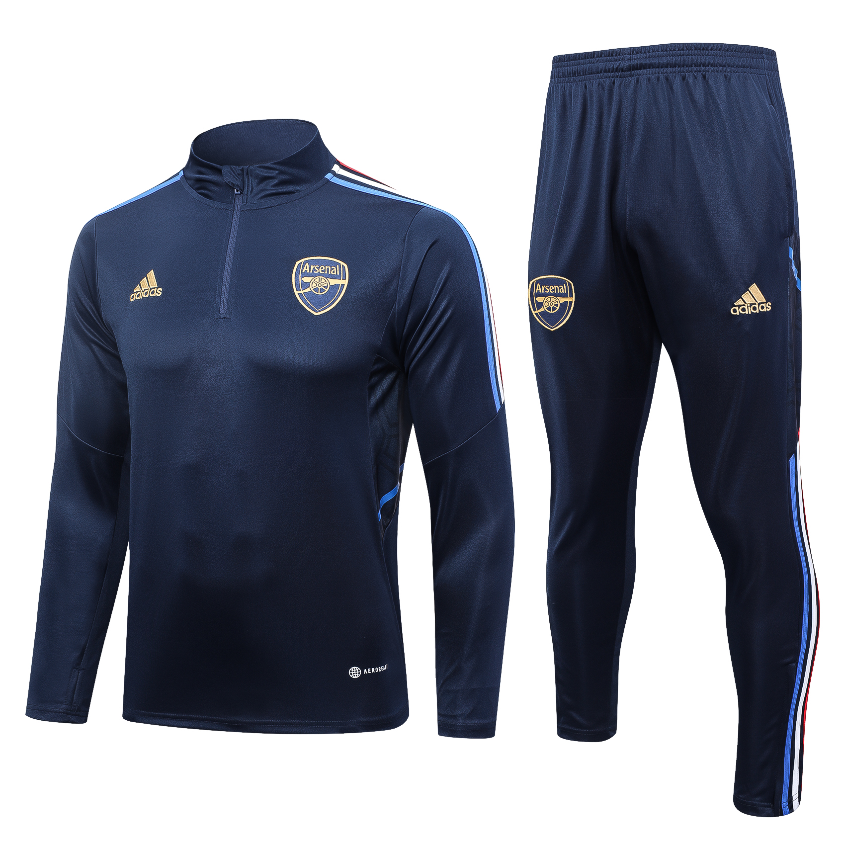 Arsenal Soccer Sweater Tracksuit Dark Blue 2023/24