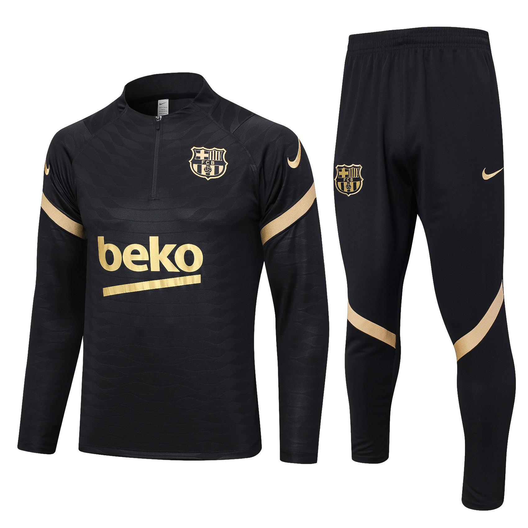 Barcelona Soccer Sweater Tracksuit Black 2023/24