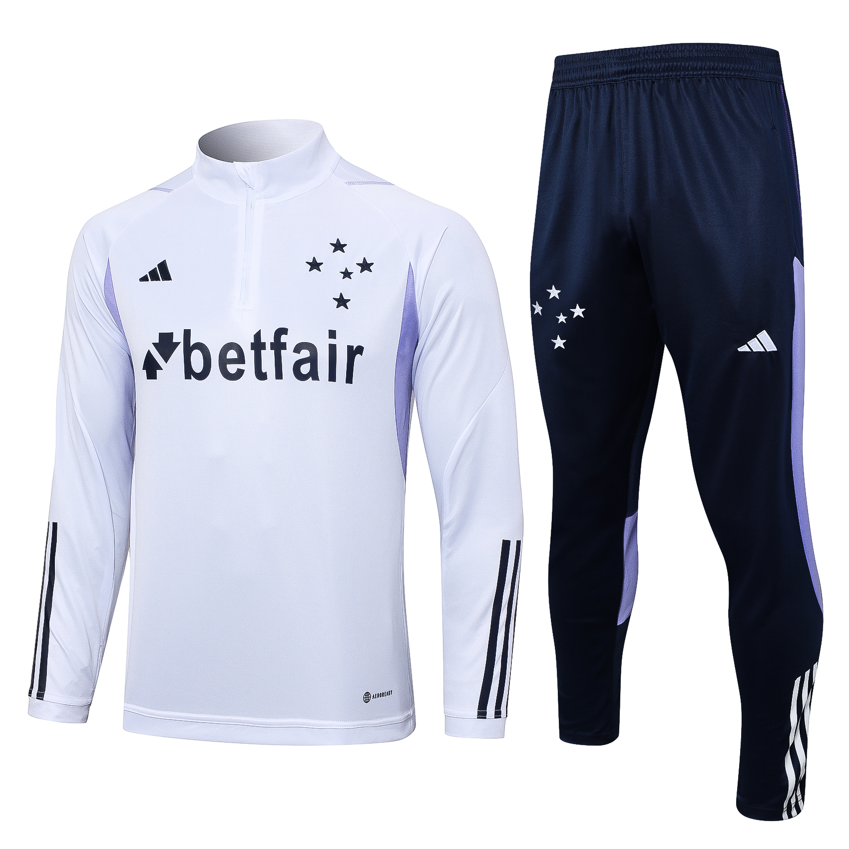 Cruzeiro Soccer Sweater Tracksuit White 2023/24