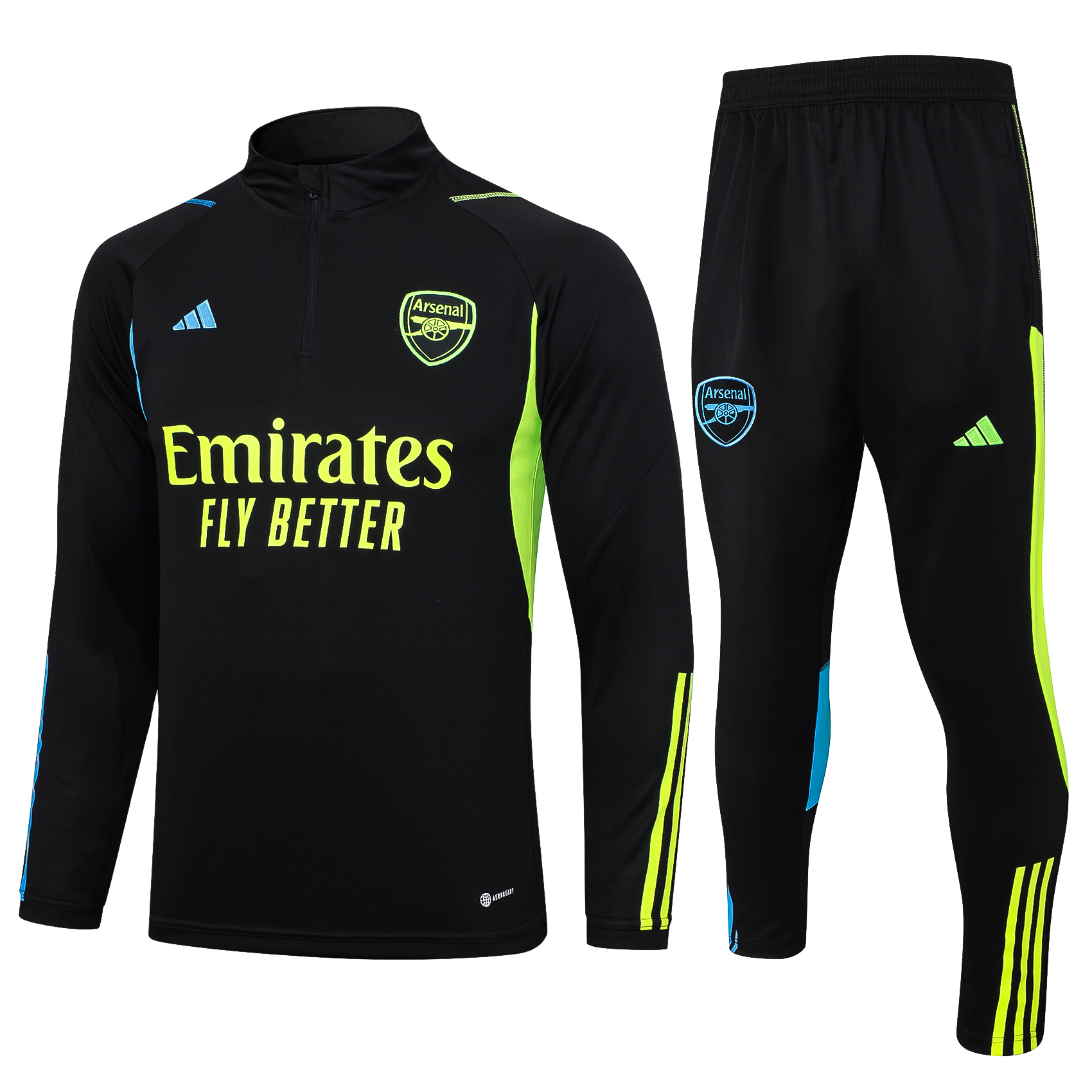 Arsenal Soccer Sweater Tracksuit Black 2023/24