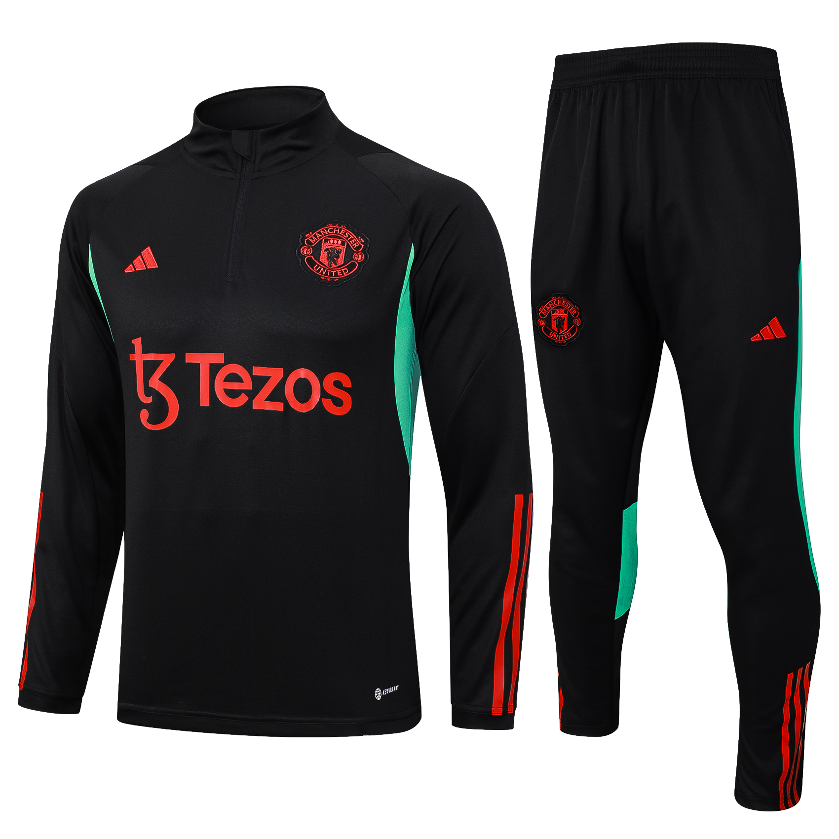 Manchester United Soccer Sweater Tracksuit Black 2023/24