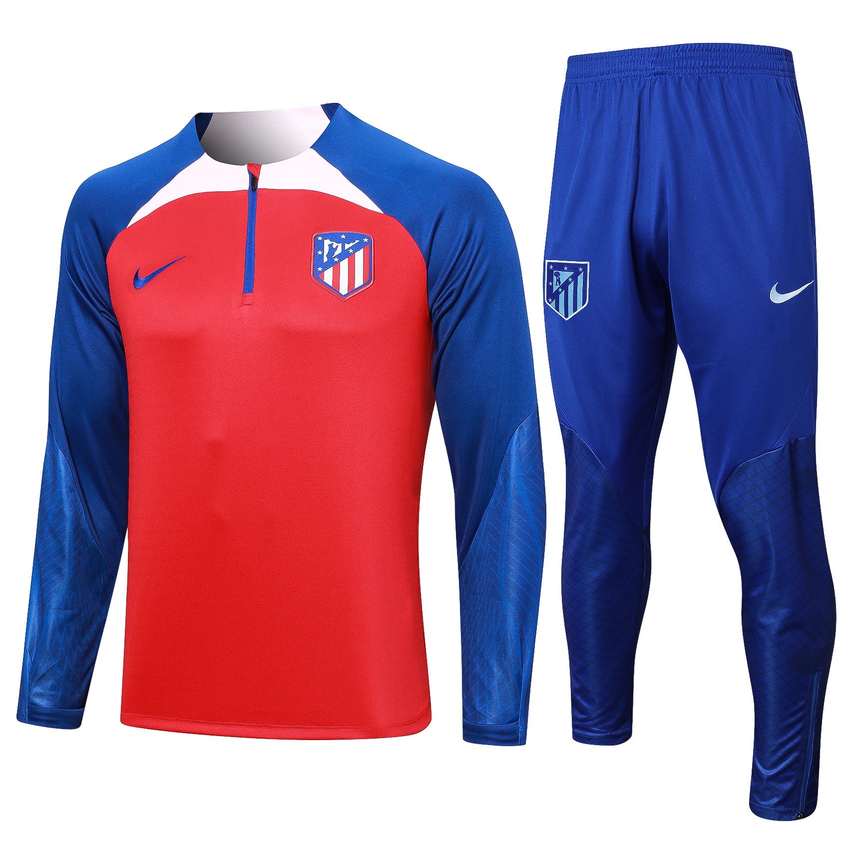Atletico Madrid Soccer Sweater Tracksuit Red 2023/24