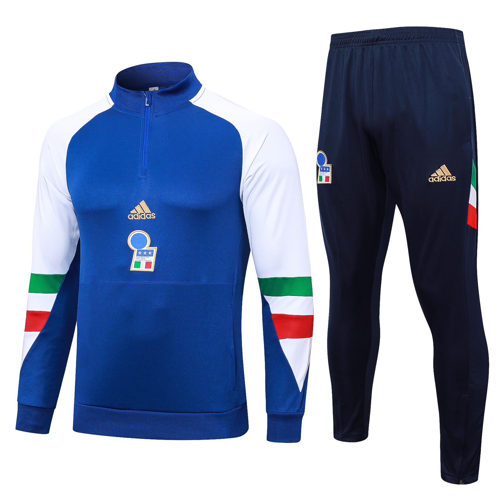 Italy Soccer Sweater Tracksuit Blue 2023/24