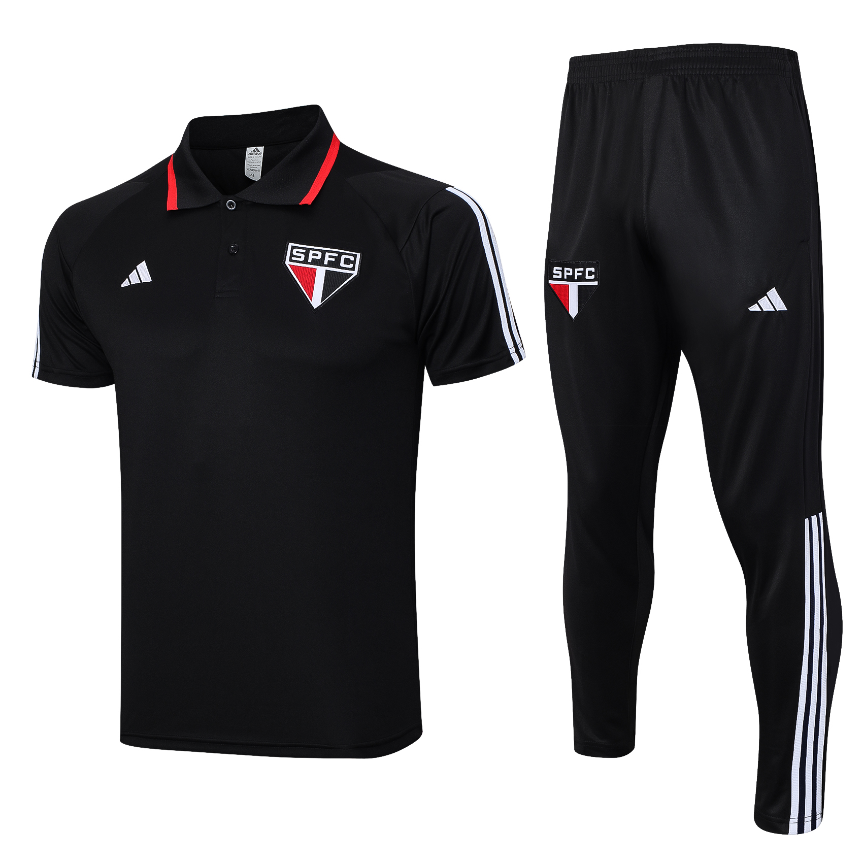 Sao Paulo Soccer Polo Suit Black 2023/24