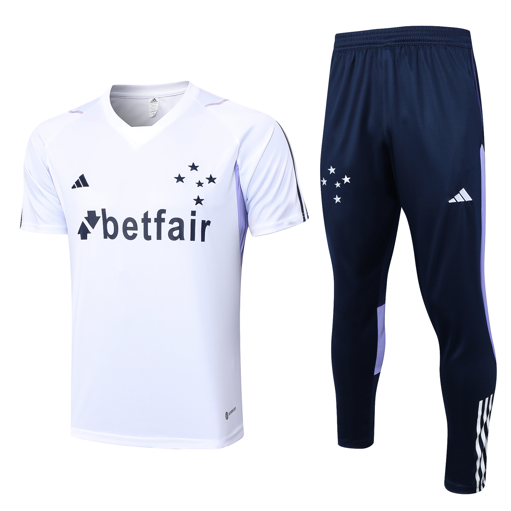 Cruzeiro Soccer Polo Suit White 2023/24