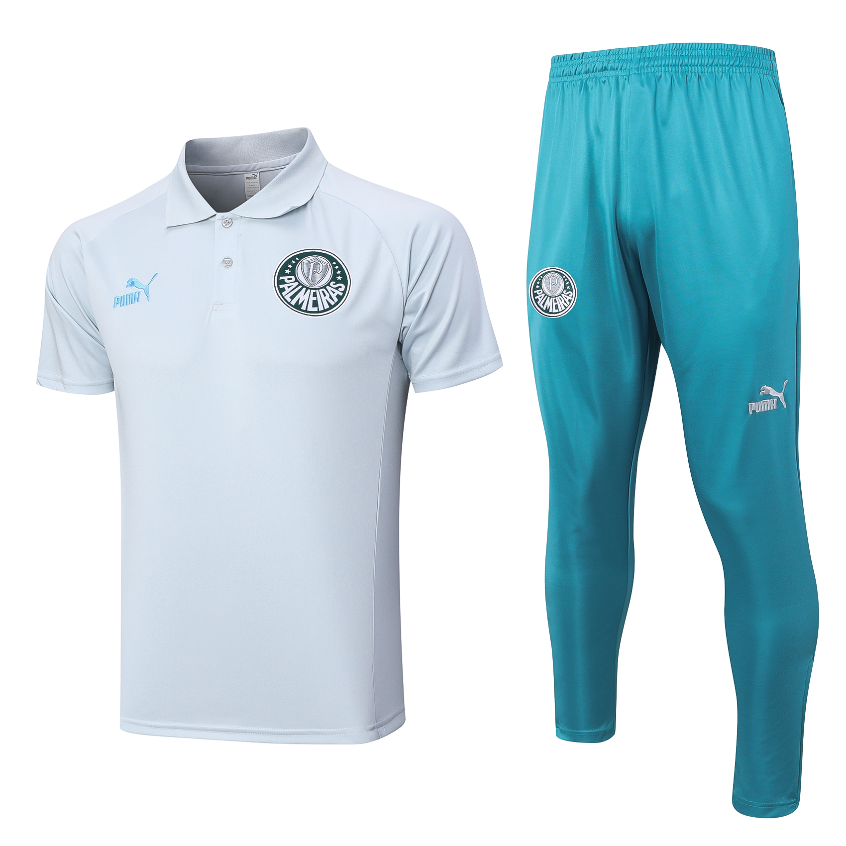 SE Palmeiras Soccer Polo Suit Grey 2023/24