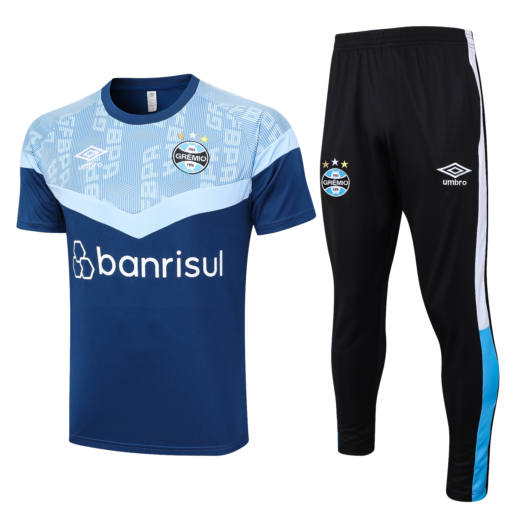 Gremio Soccer Polo Suit Light Blue 2023/24