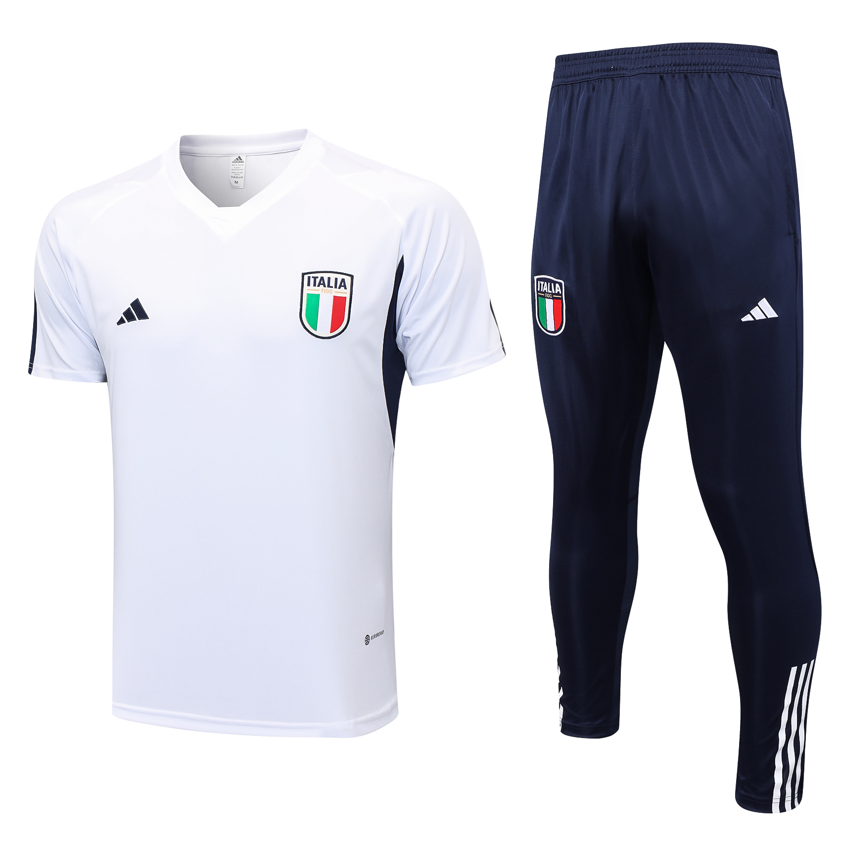 Italy Soccer Polo Suit White 2023/24