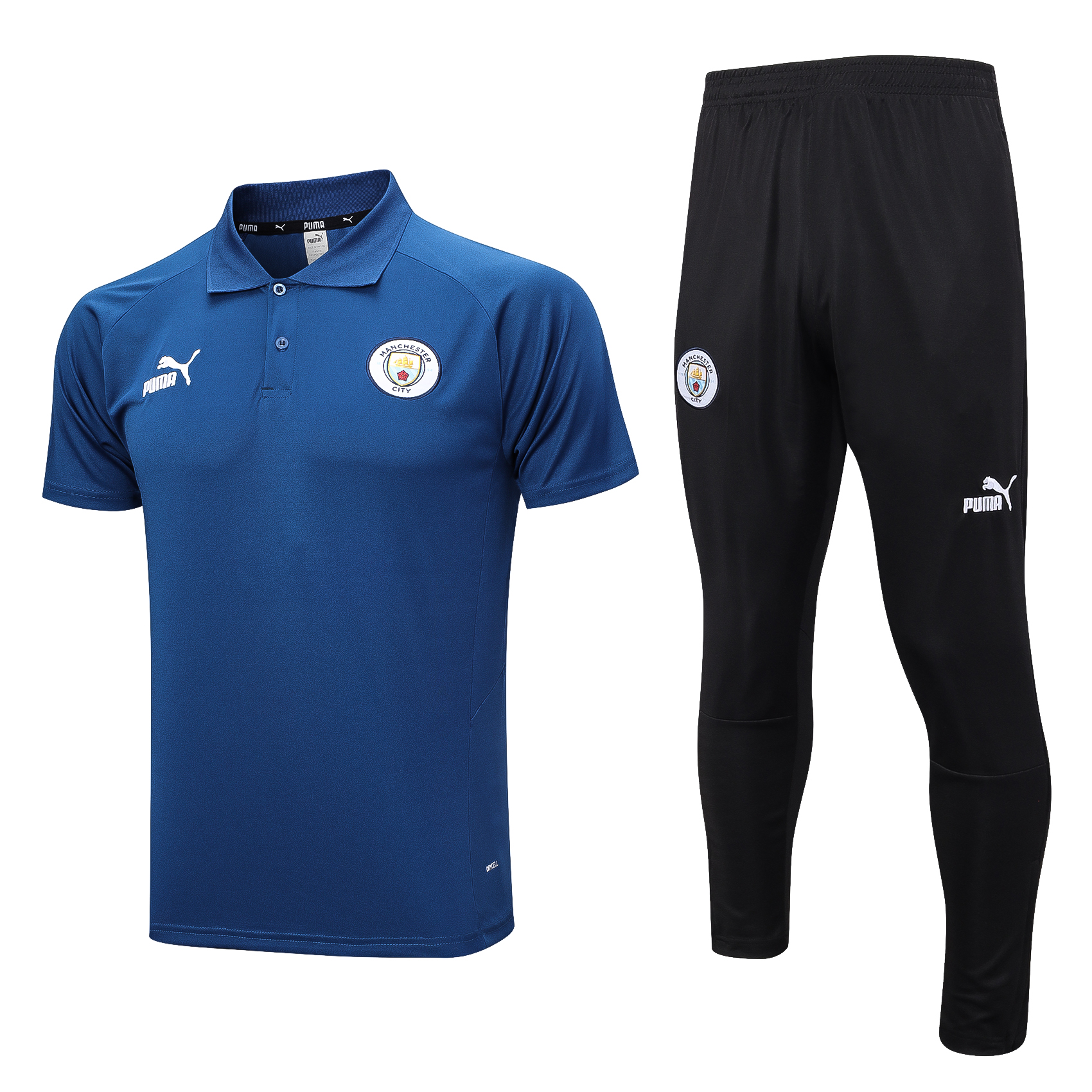 Manchester City Soccer Polo Suit Dark Blue 2023/24