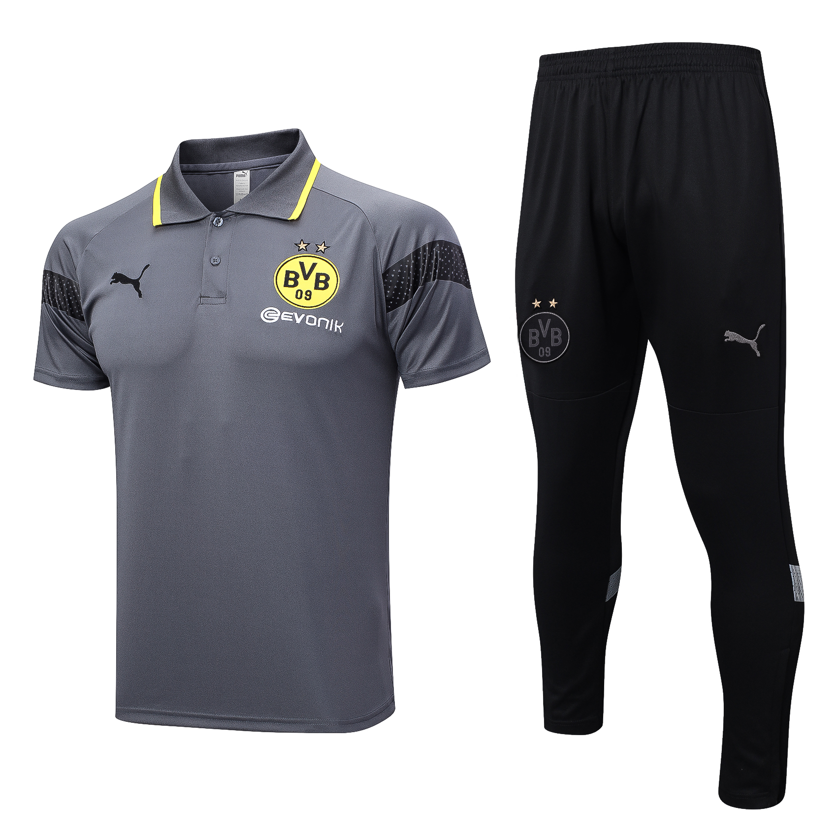 Dortmund Soccer Polo Suit Grey 2023/24