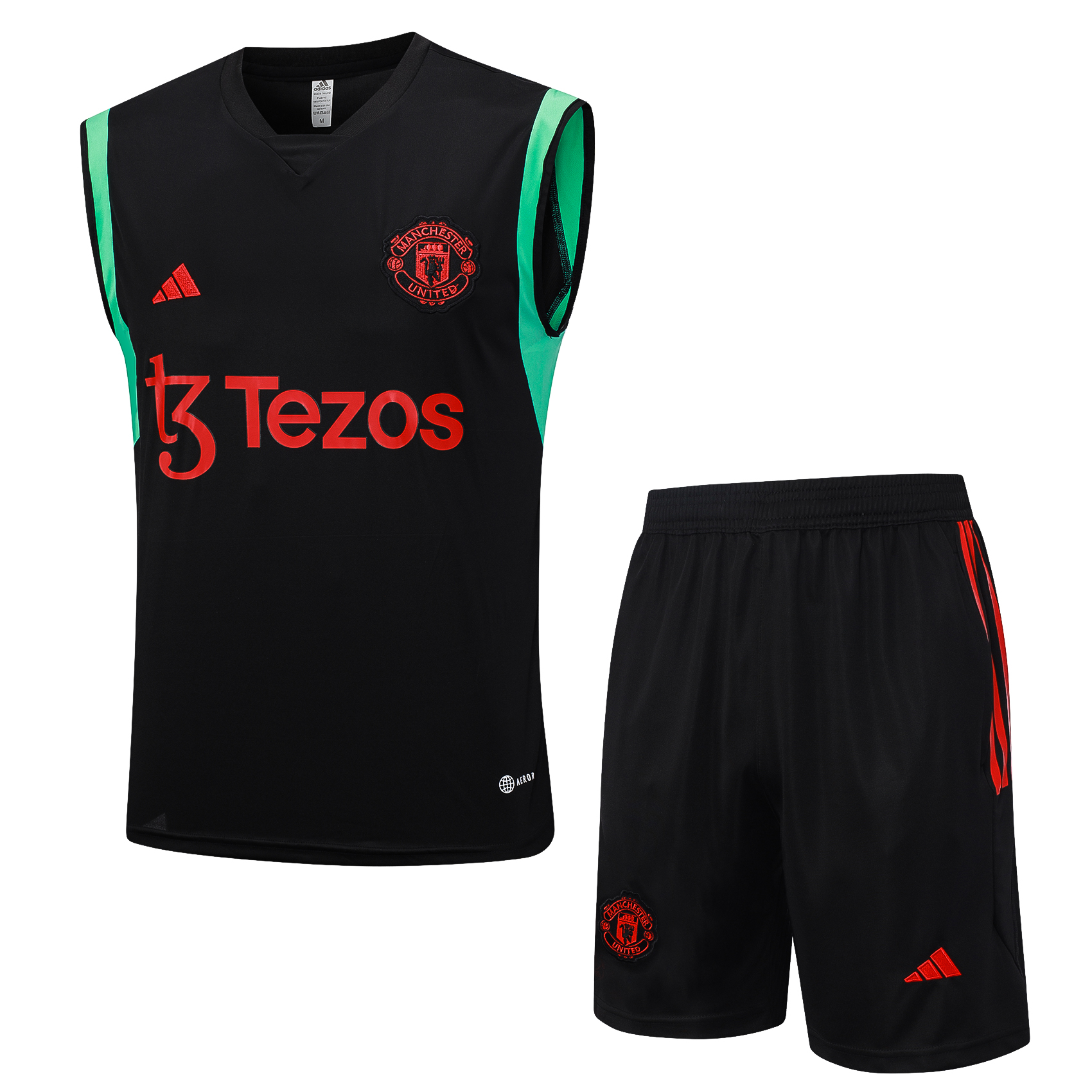Manchester United Soccer Vest Suit Black 2023/24
