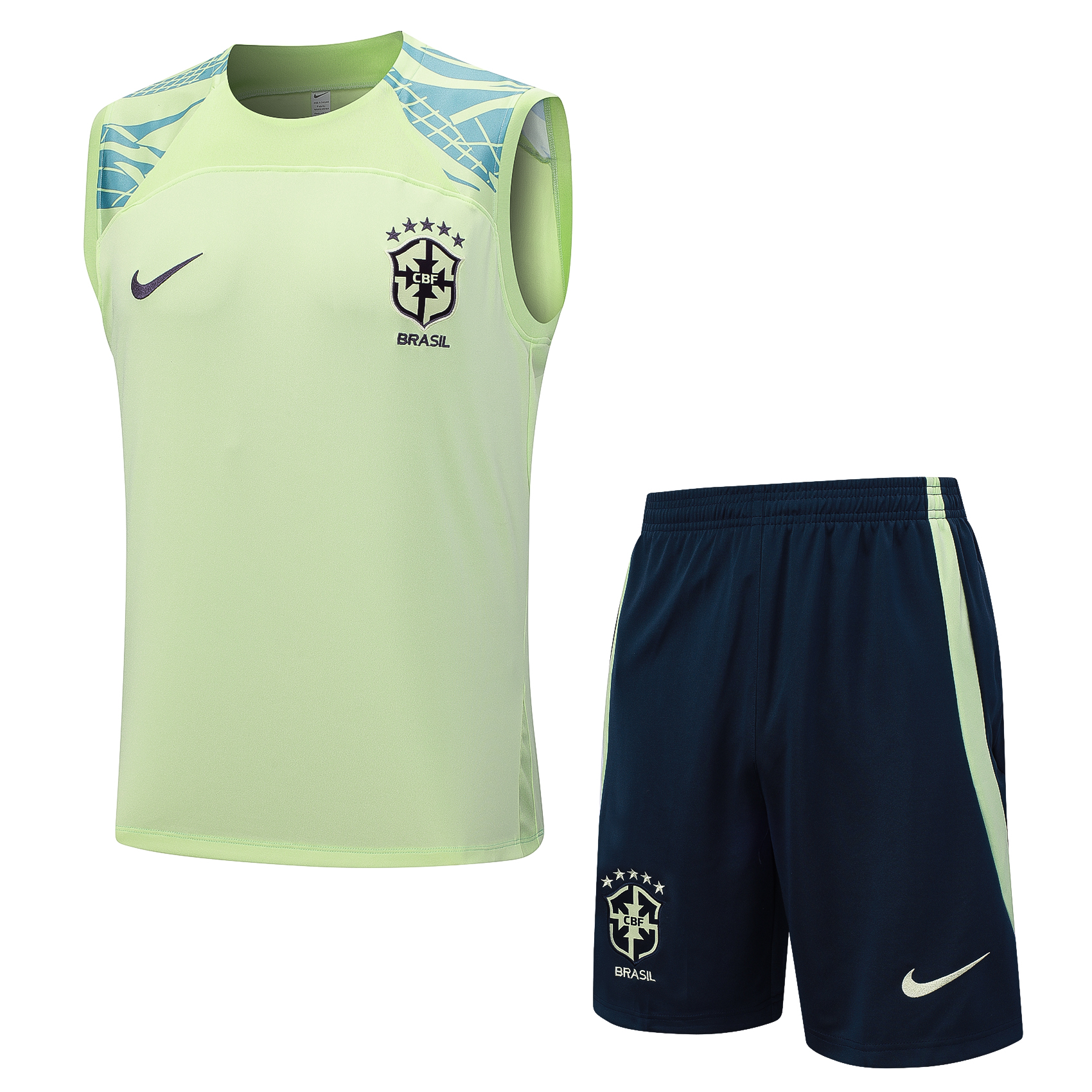 Brazil Soccer Vest Suit Light Green 2023/24