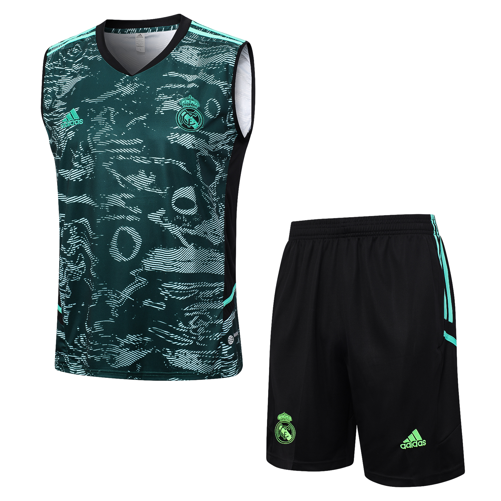 Real Madrid Soccer Vest Suit Dark Green 2023/24