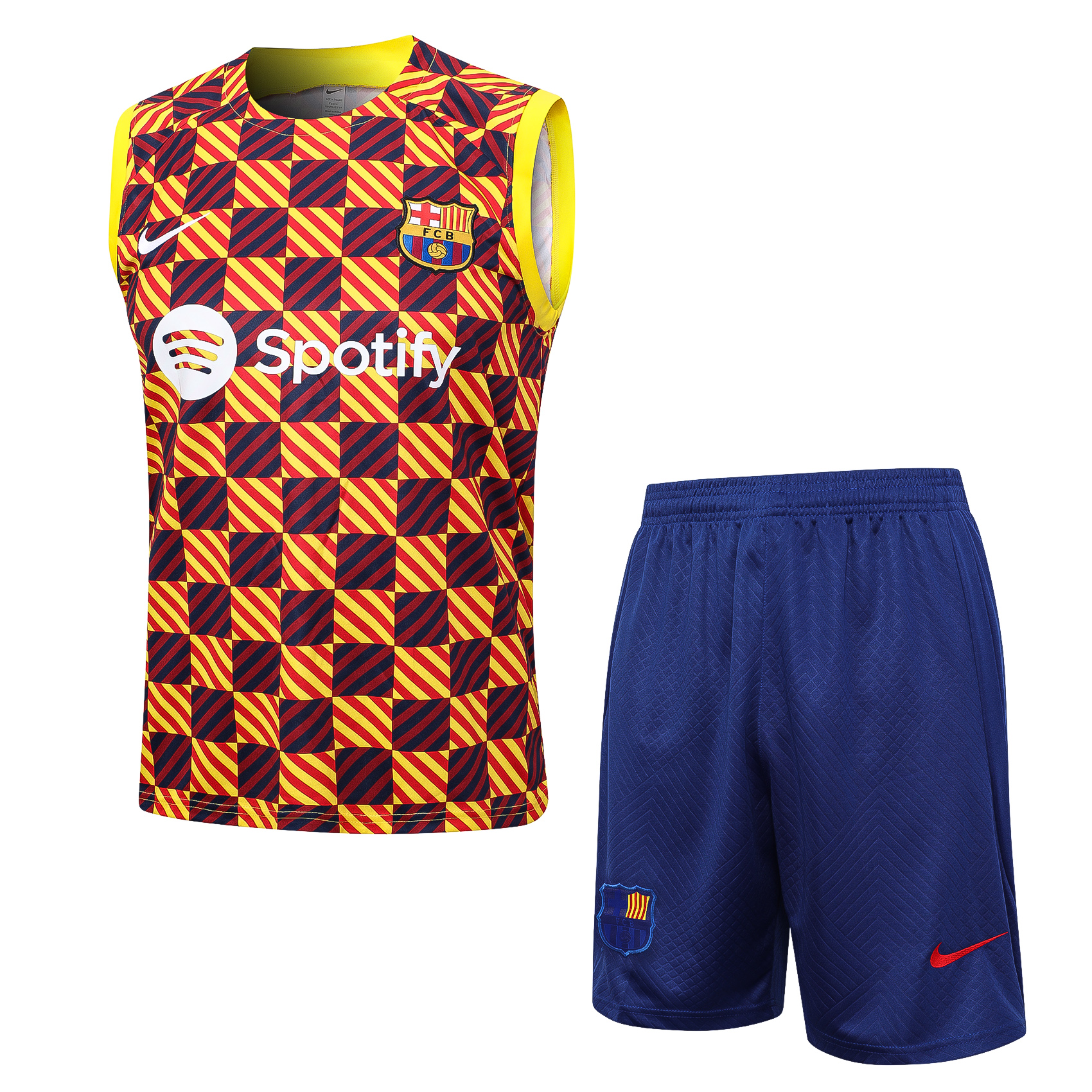Barcelona Soccer Vest Suit Yellow 2023/24