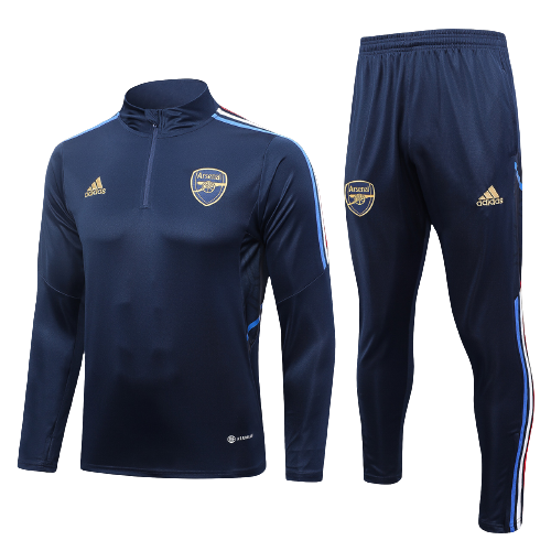 Kids Arsenal Soccer Sweater Tracksuit Dark Blue 2023/24