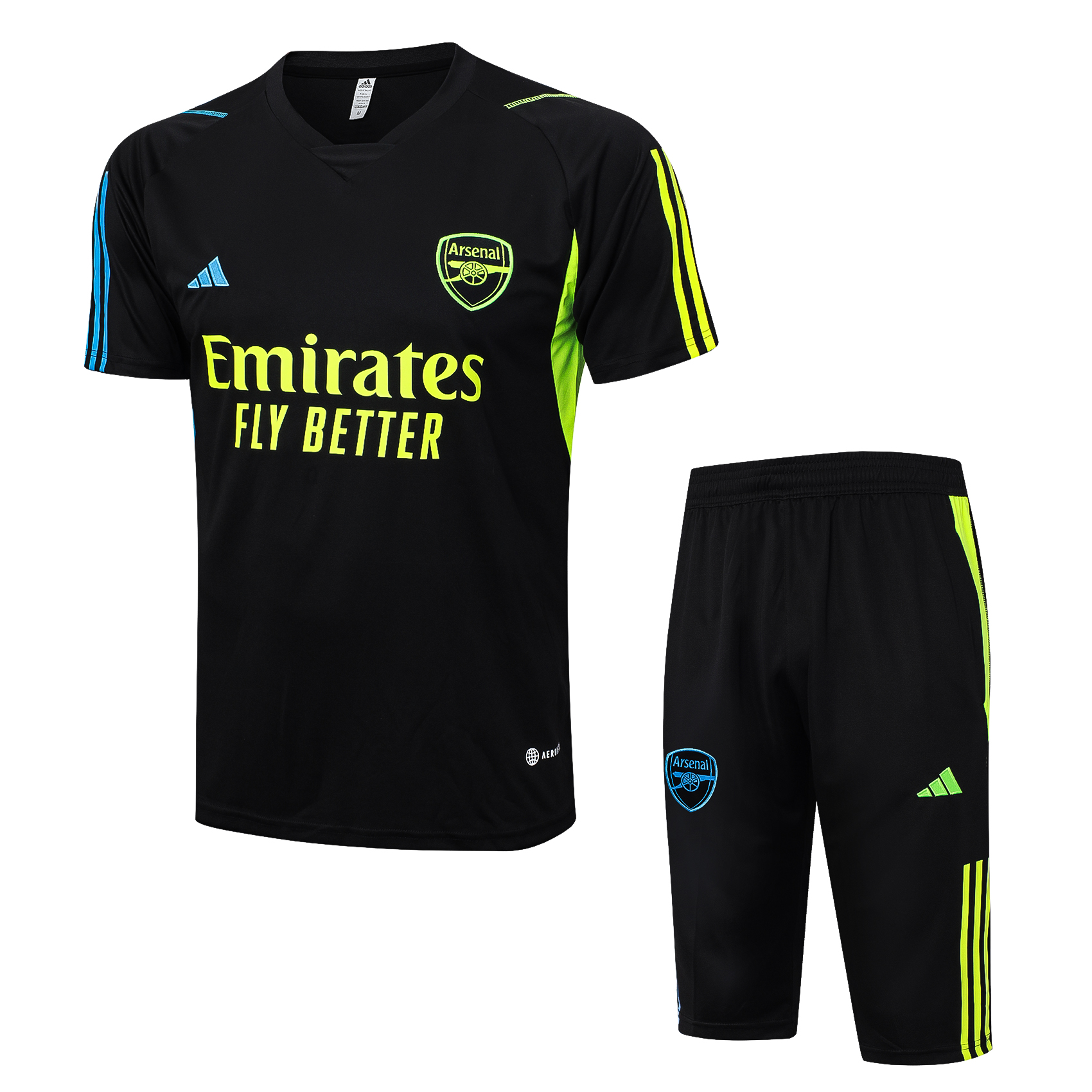 Arsenal Soccer Short Sleeve Training Suit Black 2023/24