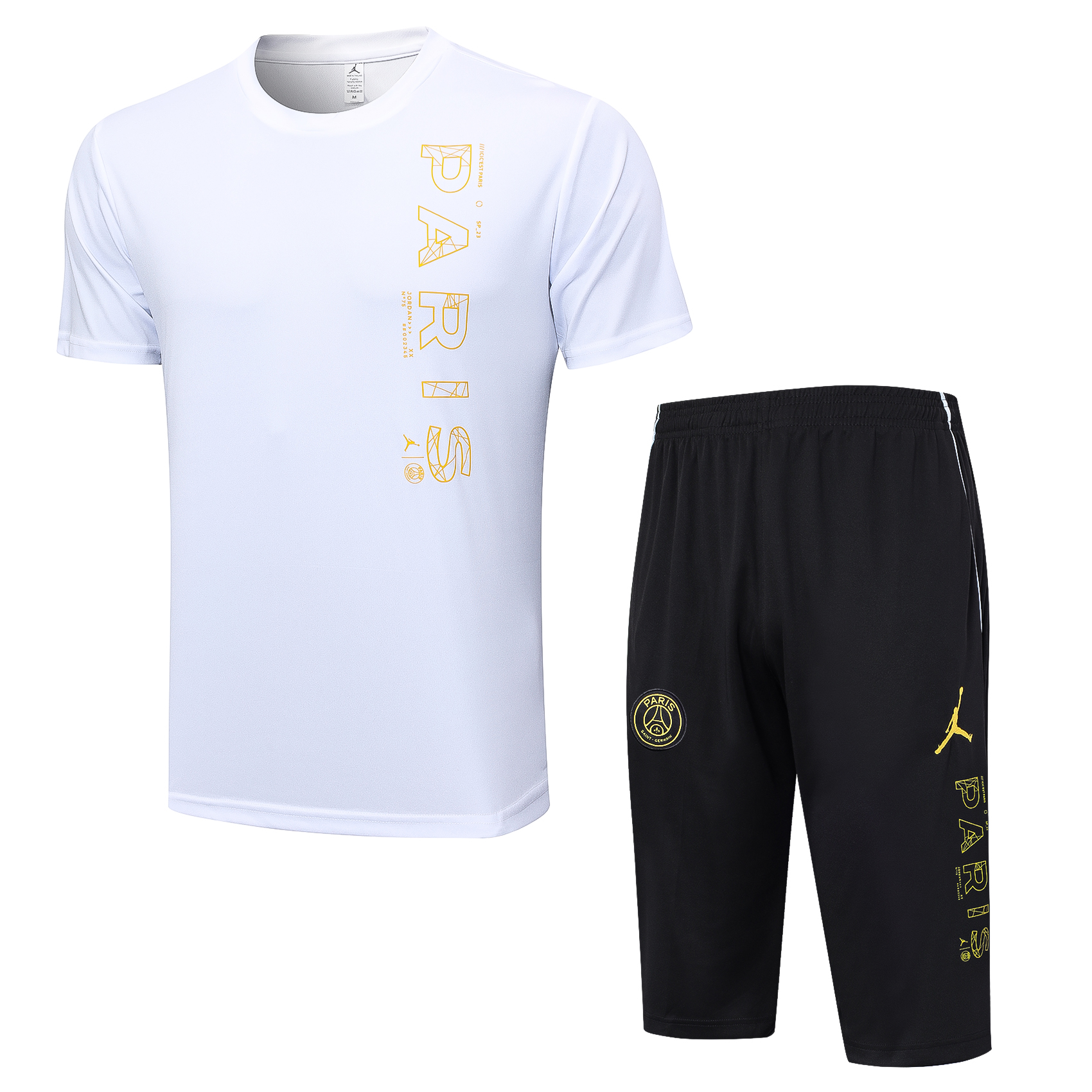 PSG Soccer Short Sleeve Training Suit White 2023/24