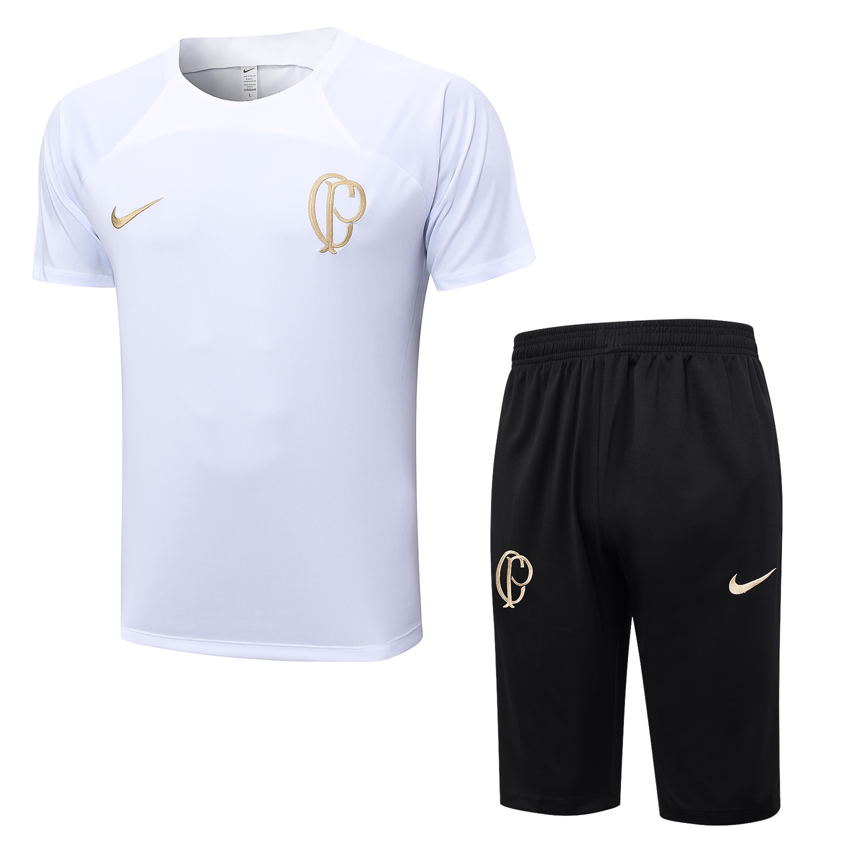 Corinthians Soccer Short Sleeve Training Suit White 2023/24