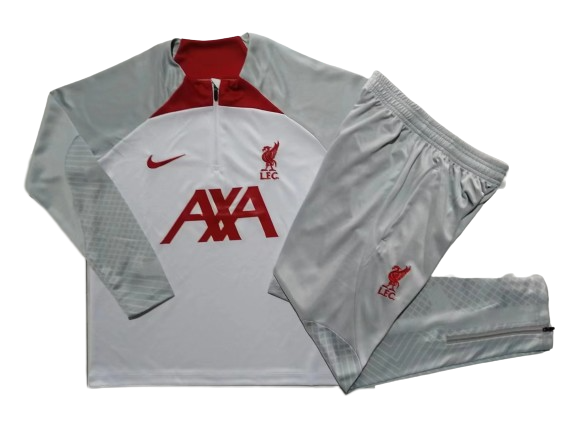Kids Liverpool Soccer Sweater Tracksuit White 2023/24
