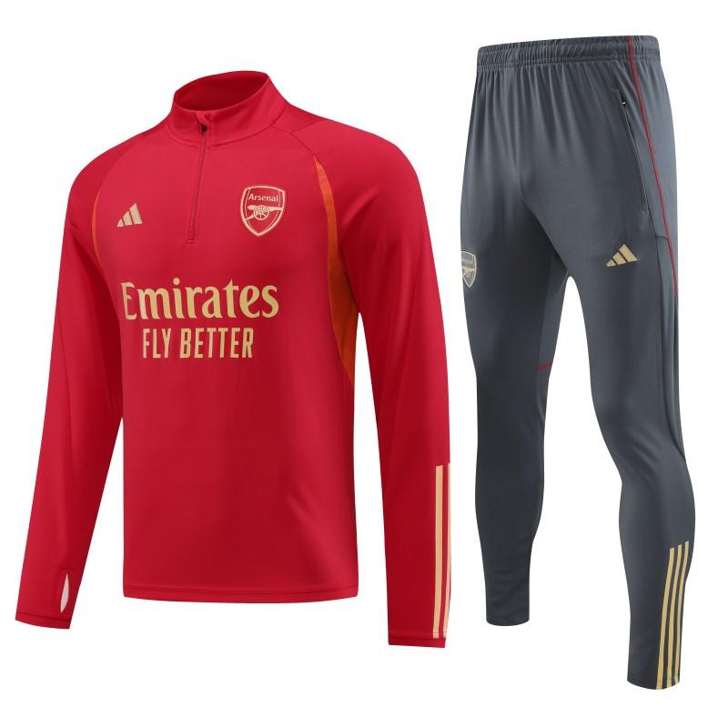Arsenal Soccer Sweater Tracksuit Red 2023/24