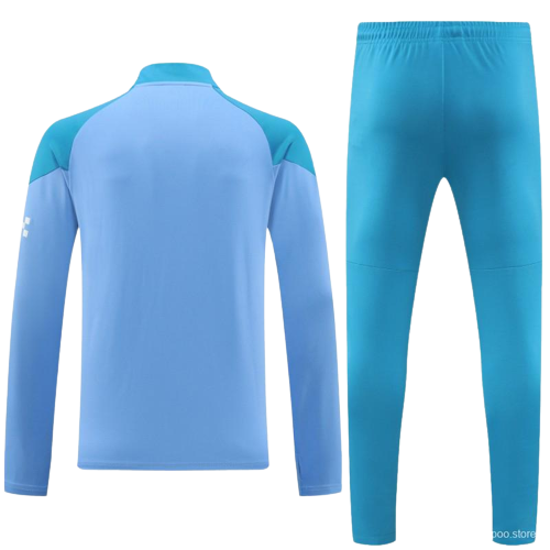 Manchester City Soccer Sweater Tracksuit Blue Mixed Color 2023/24