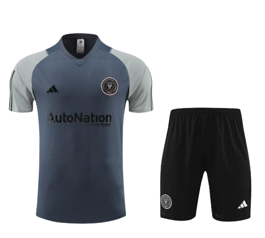 Inter Miami Soccer Short Sleeve Training Suit Grey 2023/24